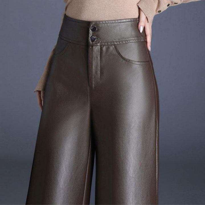 Aurelia Wide Leg Leather Pants