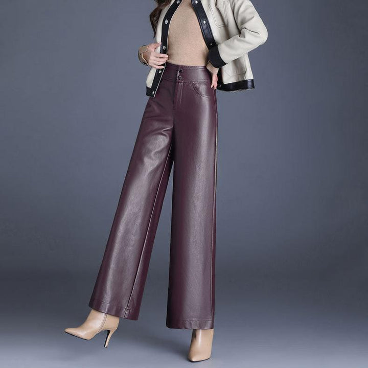 Aurelia Wide Leg Leather Pants