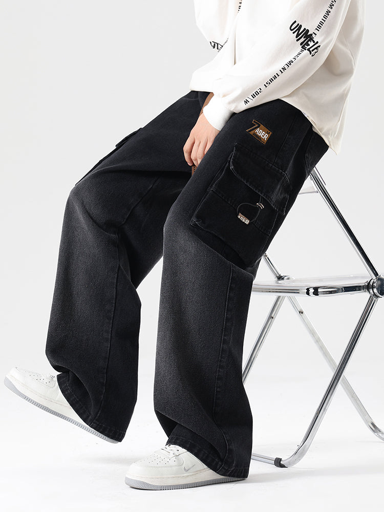 Denim Cargo Jogger Pants