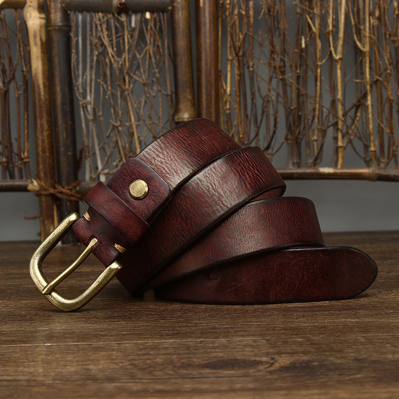 Marco Burnished Leather Belt