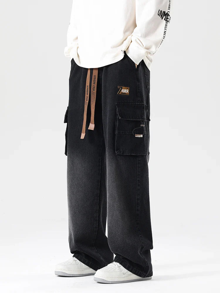 Denim Cargo Jogger Pants