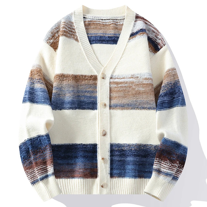 Santorini Abstract Cardigan