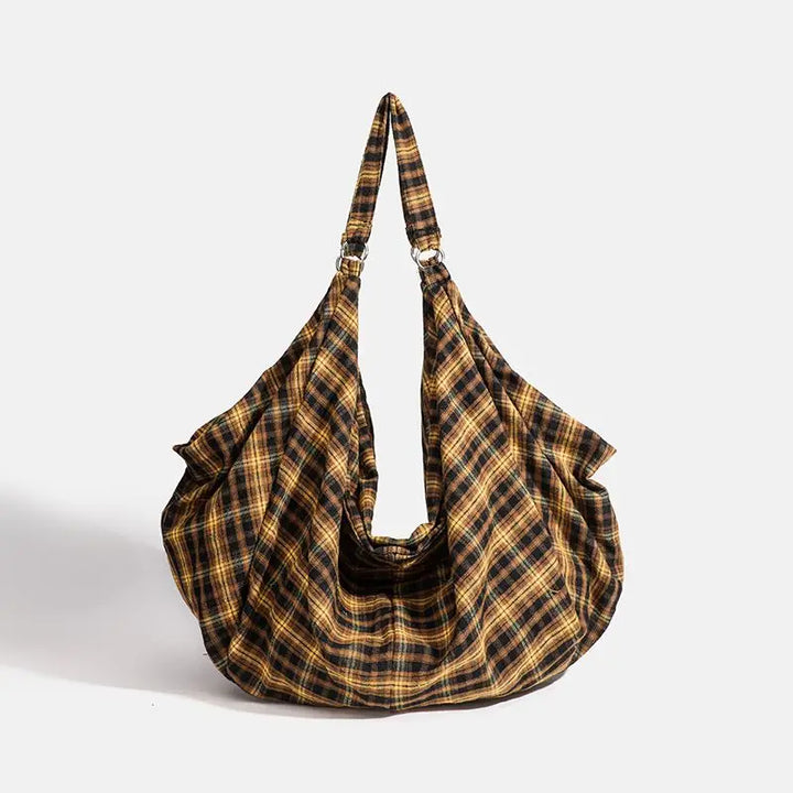 Lennon Boho Plaid Tote Bag